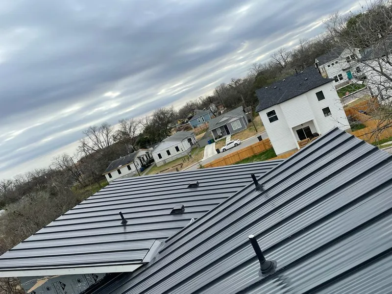 Standing seam metal roof panels with vents for Skylight Repair in Mount Vernon